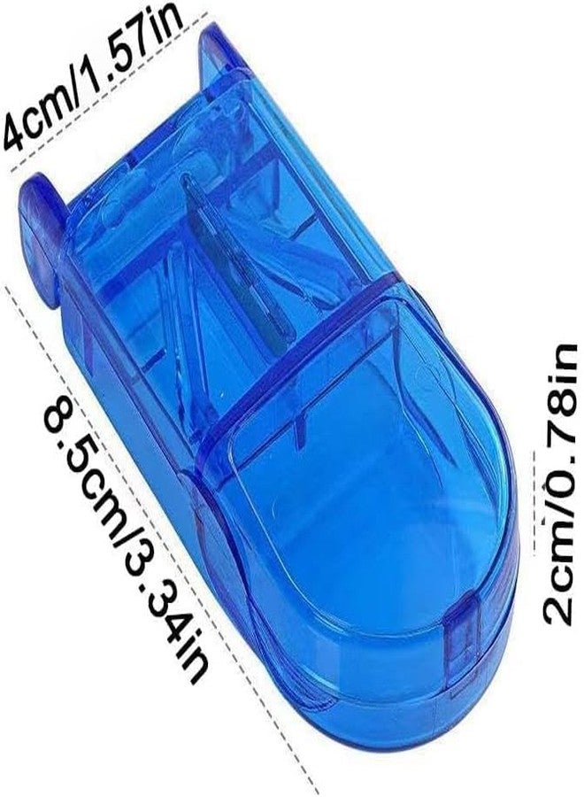 Sluswallow 1Pc Blue Pill Cutter,Pill Cutter and Splitter with Dispenser,Splitter with Dispenser, Cuts Pills, Vitamins, Tablets, Cutting Small or Large Pills Daily Medicine Organizer, Medication Aids - Image 2